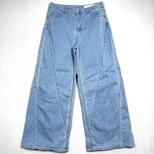 Rag and Bone Jeans Womens 30 Sofie Splice High Waist Wide Leg Jean Blue Denim